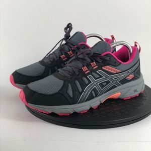 Asics Gel-Venture 7 Gray/Black Trail Running Shoes 1012A476 Women’s Size 9.5